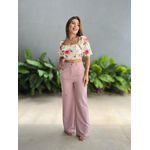 Calça Pantalona Taila em Alfaiataria ROSA BEBE