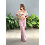 Calça Pantalona Taila em Alfaiataria ROSA BEBE
