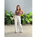 Calça Pantalona Taila em Alfaiataria OFF WHITE