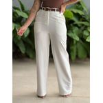 Calça Pantalona Taila em Alfaiataria OFF WHITE
