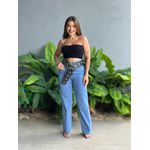 Top faixa em Tricot Modal PRETO