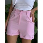 Shorts Alfaiataria Analia Barra Dobrada ROSA CLARO