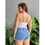 Shorts Jeans Pop Barra Dobrada LAVAGEM MEDIA 