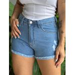 Shorts Jeans Pop Barra Dobrada LAVAGEM MEDIA 