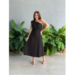 Vestido Midi Clara Nula Manga PRETO