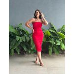 Vestido Enseada Decote Sem Alças VERMELHO