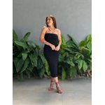 Vestido Midi Mel sem Alças PRETO