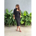 Vestido Midi Julia Sem Alças PRETO