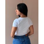 Blusa Baby Look Sandra BRANCA