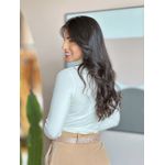 Blusa Canelada Manga Longa OFF WHITE
