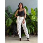 Top Cropped Alças Finas em Poliamida PRETO