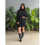 Poncho em Tricot PRETO