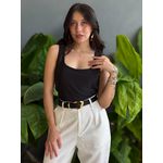 Cropped Regata Aisha Alças Largas PRETO