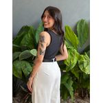 Cropped Regata Aisha Alças Largas PRETO