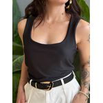 Cropped Regata Aisha Alças Largas PRETO