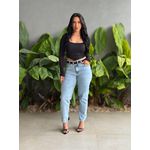 Cropped Anahi Manga Longa PRETO
