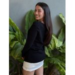 Tricot Agnes Manga Longa PRETO