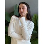Tricot Agnes Manga Longa OFF WHITE