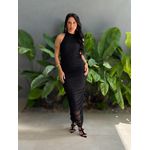 Vestido Midi em Tule PRETO