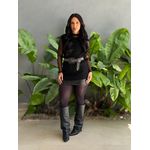 Colete Longo em Tricot PRETO