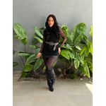 Colete Longo em Tricot PRETO