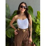 Cropped Corselet em Poliamida BRANCO
