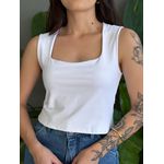 Regata Luana Decote Quadrado BRANCO