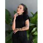 Conjunto Adriana Calça e Blusa em Tricot PRETO