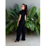 Conjunto Adriana Calça e Blusa em Tricot PRETO