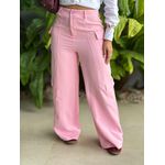 Calça Cargo em Alfaiataria ROSA CLARO