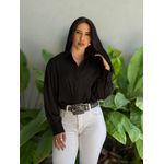 Camisa Lidia Manga Longa PRETO
