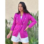 Blazer Botões Dourados FÚCSIA