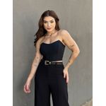 Cropped Corselet em Poliamida PRETO