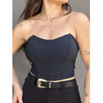 Cropped Corselet em Poliamida PRETO