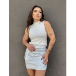 Saia Curta Espelhos BRANCO