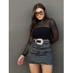 Saia Curta Espelhos PRETO