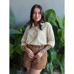 Camisa Listrada BRANCO COM BEGE