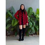 Camisa em Viscose XADREZ VERMELHO E PRETO