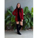 Camisa em Viscose XADREZ VERMELHO E PRETO