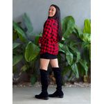 Camisa em Viscose XADREZ VERMELHO E PRETO