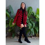 Camisa em Viscose XADREZ VERMELHO E PRETO