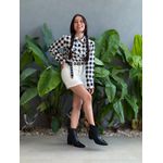 Camisa em Viscose XADREZ PRETO E BRANCO 
