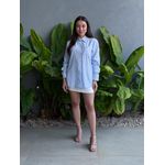 Camisa Listrada BRANCO COM AZUL 