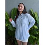 Camisa Listrada BRANCO COM AZUL 