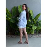 Camisa Listrada BRANCO COM AZUL 