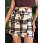 Shorts Saia Xadrez BRANCO COM PRETO