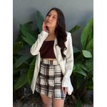 Shorts Saia Xadrez BRANCO COM PRETO