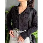 Jaqueta Jeans Cropped 2345 PRETO