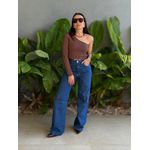 Calça Wide Legg Jeans Nexxo 11 LAVAGEM ESCURA 