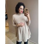 Poncho em Tricot BEGE